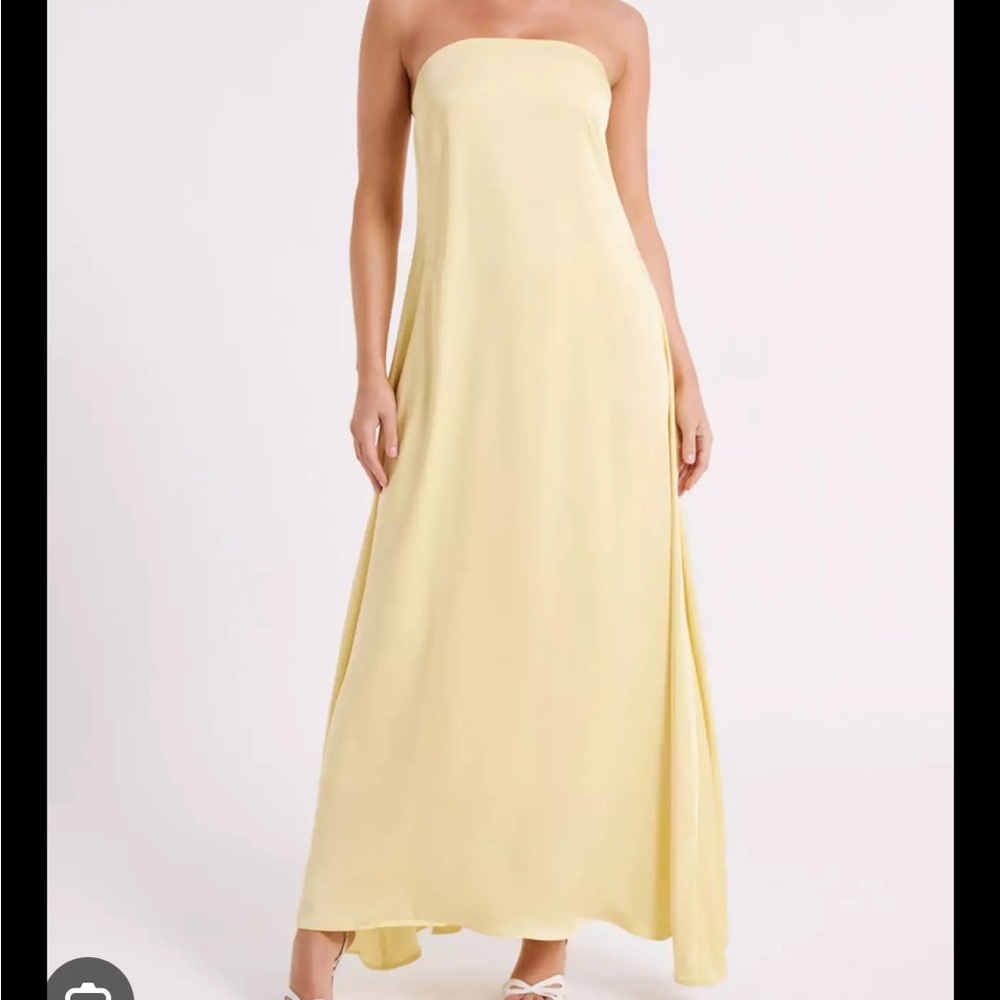 Luisa Strapless Maxi Dress in Yellow